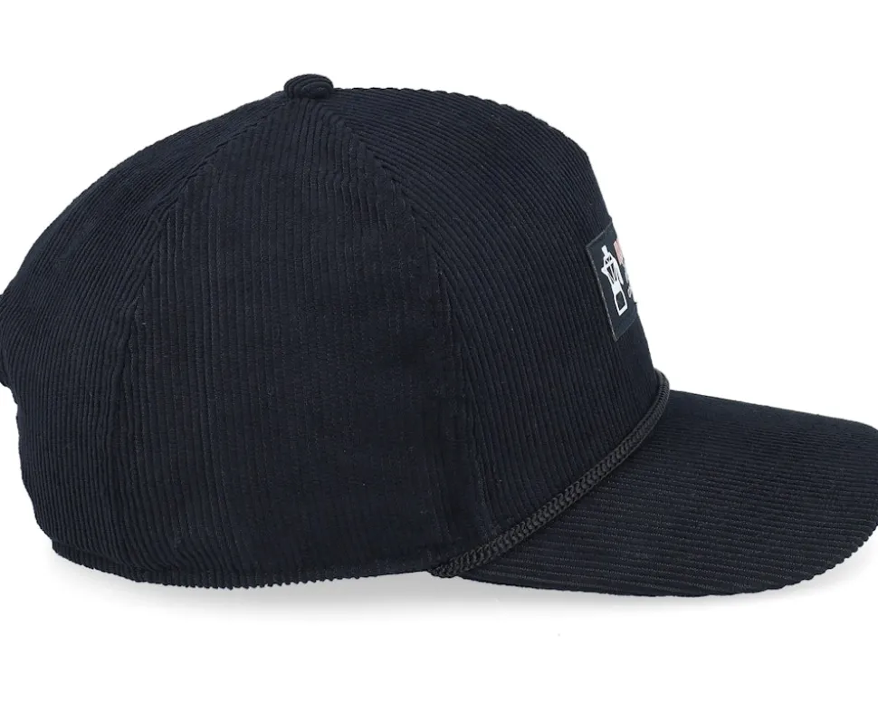 Hft Cap Sunday Coffee Corduroy Black A-Frame Adjustable - Djinns
