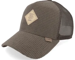 Hft Cap Waffle Corduroy Brown A-Frame Trucker - Djinns