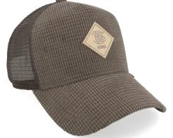 Hft Cap Waffle Corduroy Brown A-Frame Trucker - Djinns
