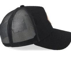 Hft Cap Waffle Corduroy Black A-Frame Trucker - Djinns