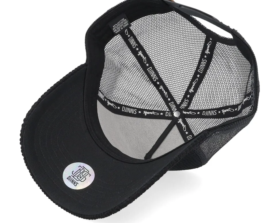 Hft Cap Waffle Corduroy Black A-Frame Trucker - Djinns