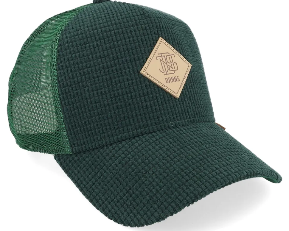 Hft Cap Waffle Corduroy Green A-Frame Trucker - Djinns