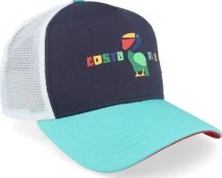 Hft Costa Rica White/Navy/Turqouise Trucker - Coastal