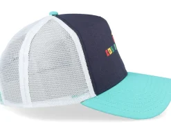 Hft Costa Rica White/Navy/Turqouise Trucker - Coastal