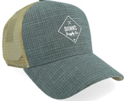Hft Cottoncheck Light Olive Trucker - Djinns