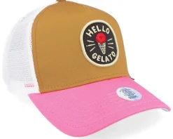 Hft Food Gelato Brown/Rose/White Trucker - Djinns