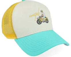 Hft H-cub Yellow/Beige/Turquoise A-Frame Trucker - Coastal