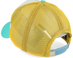 Hft H-cub Yellow/Beige/Turquoise A-Frame Trucker - Coastal