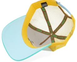 Hft H-cub Yellow/Beige/Turquoise A-Frame Trucker - Coastal
