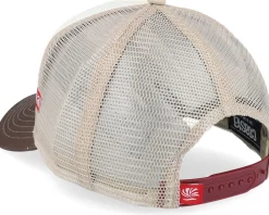 Hft Moinzen White/Brown/Khaki A-Frame Trucker - Coastal