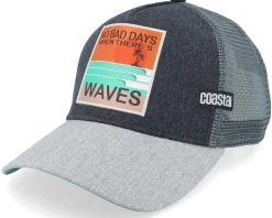 Hft Nobaddays Black/Grey A-Frame Trucker - Coastal