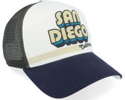 Hft San Diego Brown/White/Navy A-Frame Trucker - Coastal