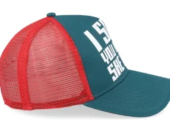 Hft She Pays Red/Petrol A-Frame Trucker - Coastal