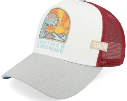 Hft Stupid Wave Red/White/Grey A-Frame Trucker - Coastal