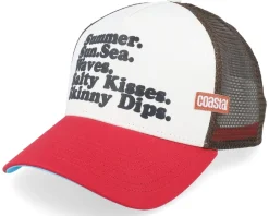 Hft Summerseasand Stone/Red A-Frame Trucker - Coastal