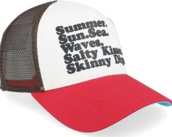 Hft Summerseasand Stone/Red A-Frame Trucker - Coastal