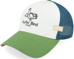 Hft Surfin Bird Blue/White/Olive Trucker - Coastal