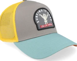 Hft Surfing Dead Yellow/Grey/Petrol A-Frame Trucker - Coastal