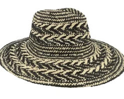 Hibiscus Hat Black/Beige Straw Hat - Barts