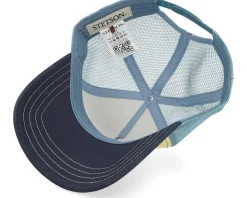 High Speed Light Yellow/Midnight Blue/Navy A-Frame Trucker - Stetson