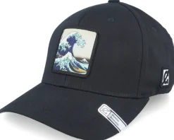 Hokusai The Great Wave Black Flexfit - Public Domain