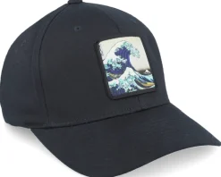 Hokusai The Great Wave Black Flexfit - Public Domain