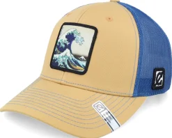 Hokusai The Great Wave Black A-Frame Trucker - Public Domain