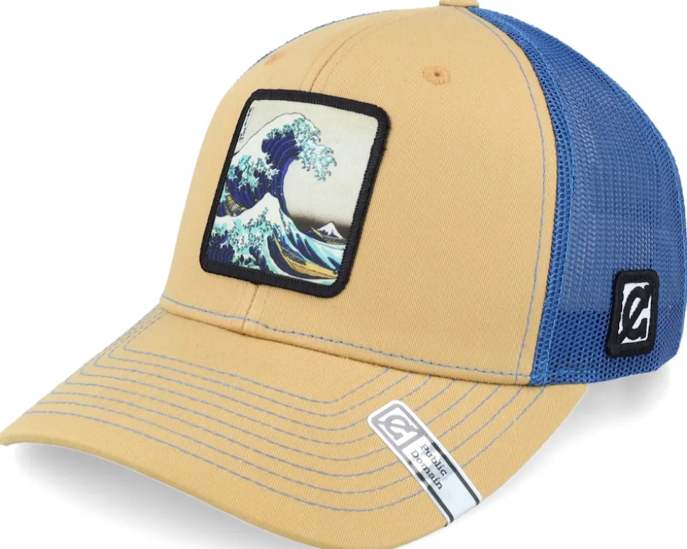 Hokusai The Great Wave Black A-Frame Trucker - Public Domain