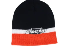 Hot Tune Black/White/Orange Beanie - Volcom