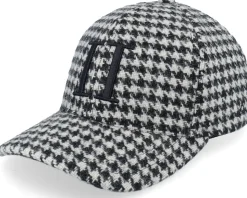 Houndstooth Wool Cap Light Desert Sand/Black Adjustable - Les Deux