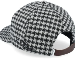 Houndstooth Wool Cap Light Desert Sand/Black Adjustable - Les Deux