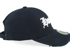 Houston 3d Script Destroyed Black Dad Cap - Lucid Smile