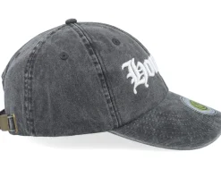 Houston 3d Script Washed Black Dad Cap - Lucid Smile