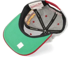 Houston Rockets Melton Patch Grey/Red Snapback - Mitchell & Ness