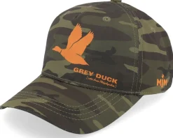 Hunting Cap Camo Brown Grey Duck A-Frame Adjustable - MJM Hats