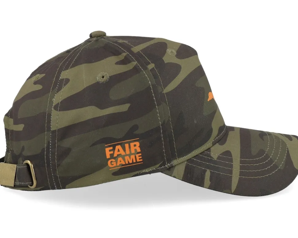 Hunting Cap Camo Brown Grey Duck A-Frame Adjustable - MJM Hats