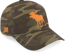 Hunting Cap Camo Brown Moose Adjustable - MJM Hats