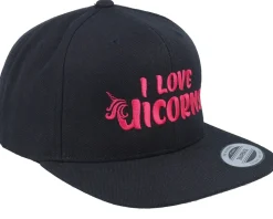 I Love Unicorns Black Snapback - Unicorns