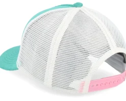 I Love Unicorns Terry Teal/White A-frame Trucker - Unicorns