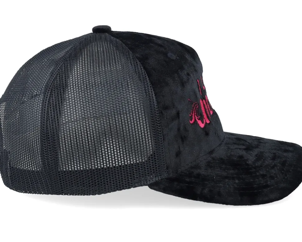 I Love Unicorns Velvet Black/Black A-frame Trucker - Unicorns