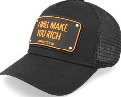 I Will Make You Rich Black Trucker - John Hatter & Co