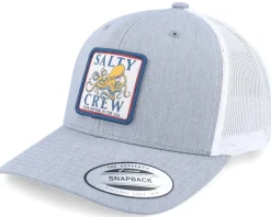 Ink Slinger Retro Heather Grey/White Trucker - Salty Crew