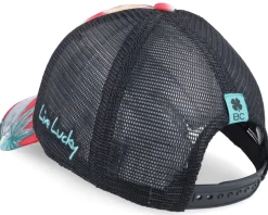 Island Luck 23 Tropical/Black/Teal Trucker - Black Clover