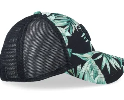 Island Luck Tropical W Black Mesh Trucker - Black Clover