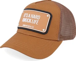 It's A Hard Knock Life Brown A-Frame Trucker - John Hatter & Co