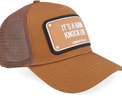 It's A Hard Knock Life Brown A-Frame Trucker - John Hatter & Co