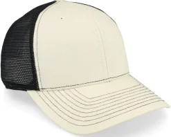 Ivory/Black/Black Contrast Stitch Trucker - Equip