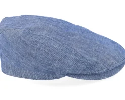 Ivy Cap Linen Blue Flat Cap - Lierys