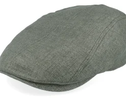 Ivy Cap Linen Olive Flat Cap - Lierys
