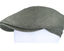 Ivy Cap Linen Olive Flat Cap - Lierys